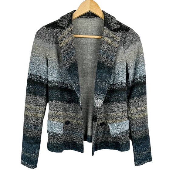 Sandro Ferrone Striped Double Breasted Sweater Size 40 Italy - US Small - Picture 1 of 8